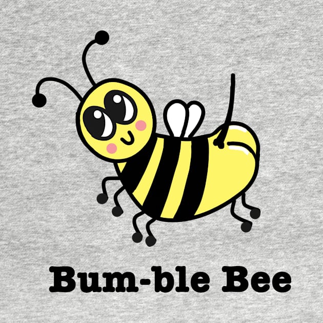 Bum-ble Bee Bum Funny Insect Bug Butt Joke by Rosie's Rings and Things